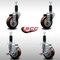 Service Caster 3.5'' SS Maroon Poly Wheel Swivel 1-1/8'' Expanding Stem Caster Set 2 Brakes, 4PK SCC-SSEX20S3514-PPUB-MRN-2-TLB-2-118 - alternate 5